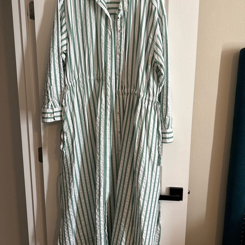Target Green and White Striped Maxi Dress